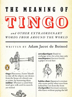 cover image of The Meaning of Tingo